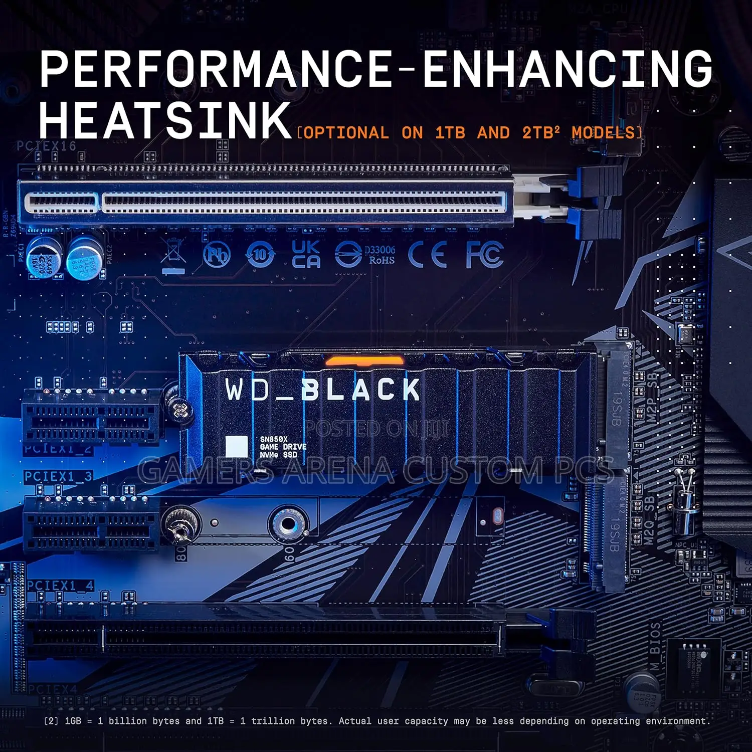 Wd_black Sn850x 1tb Gen4 Nvme SSD Heatsink Laptop,Ps5 Gaming Pc,