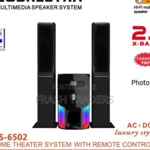 2.1ch Home Theater System With Remote Control Tall Boy Woofer
.