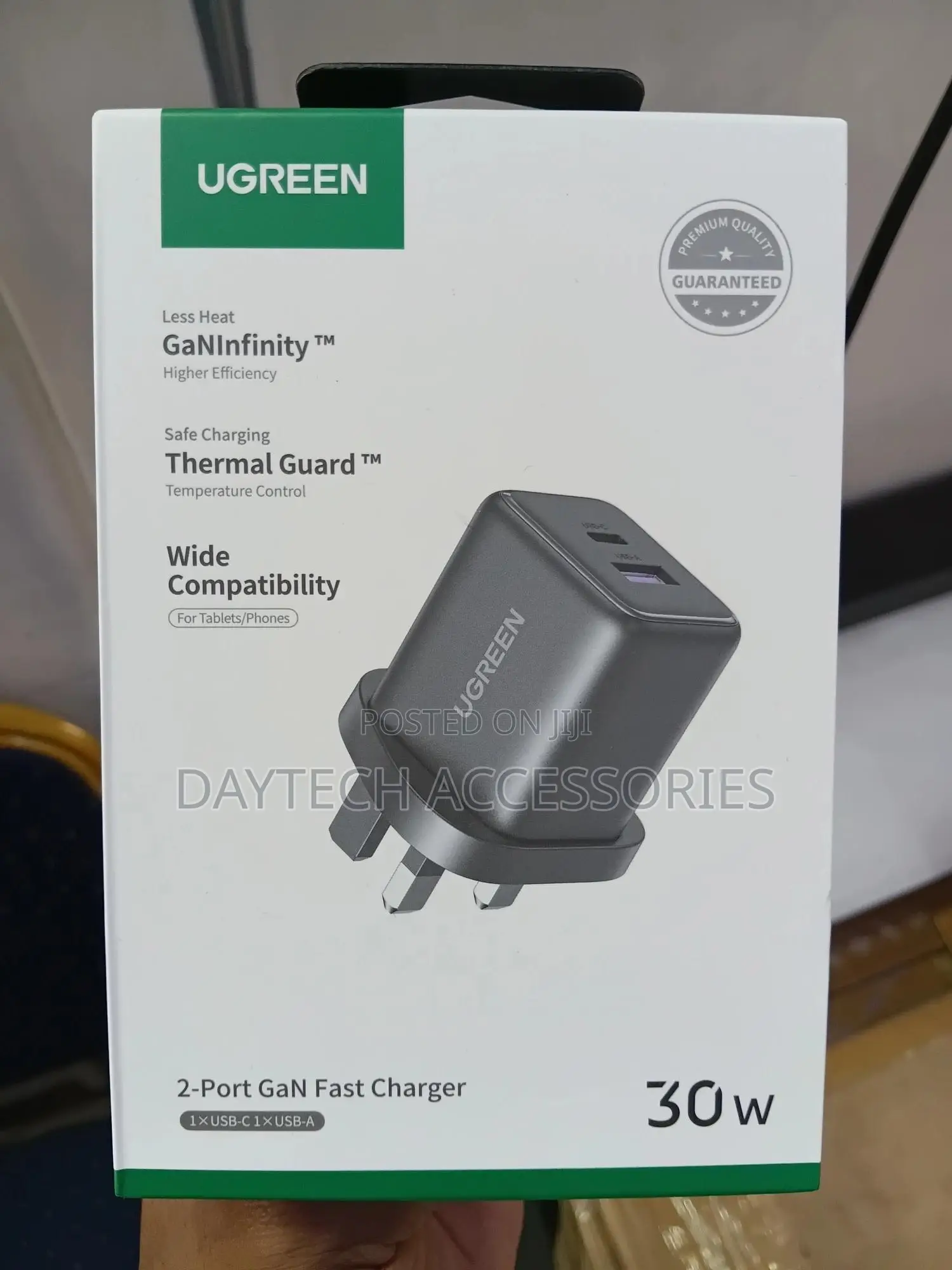 This Is a Ugreen 2-Port Gan Fast Charger (30w).