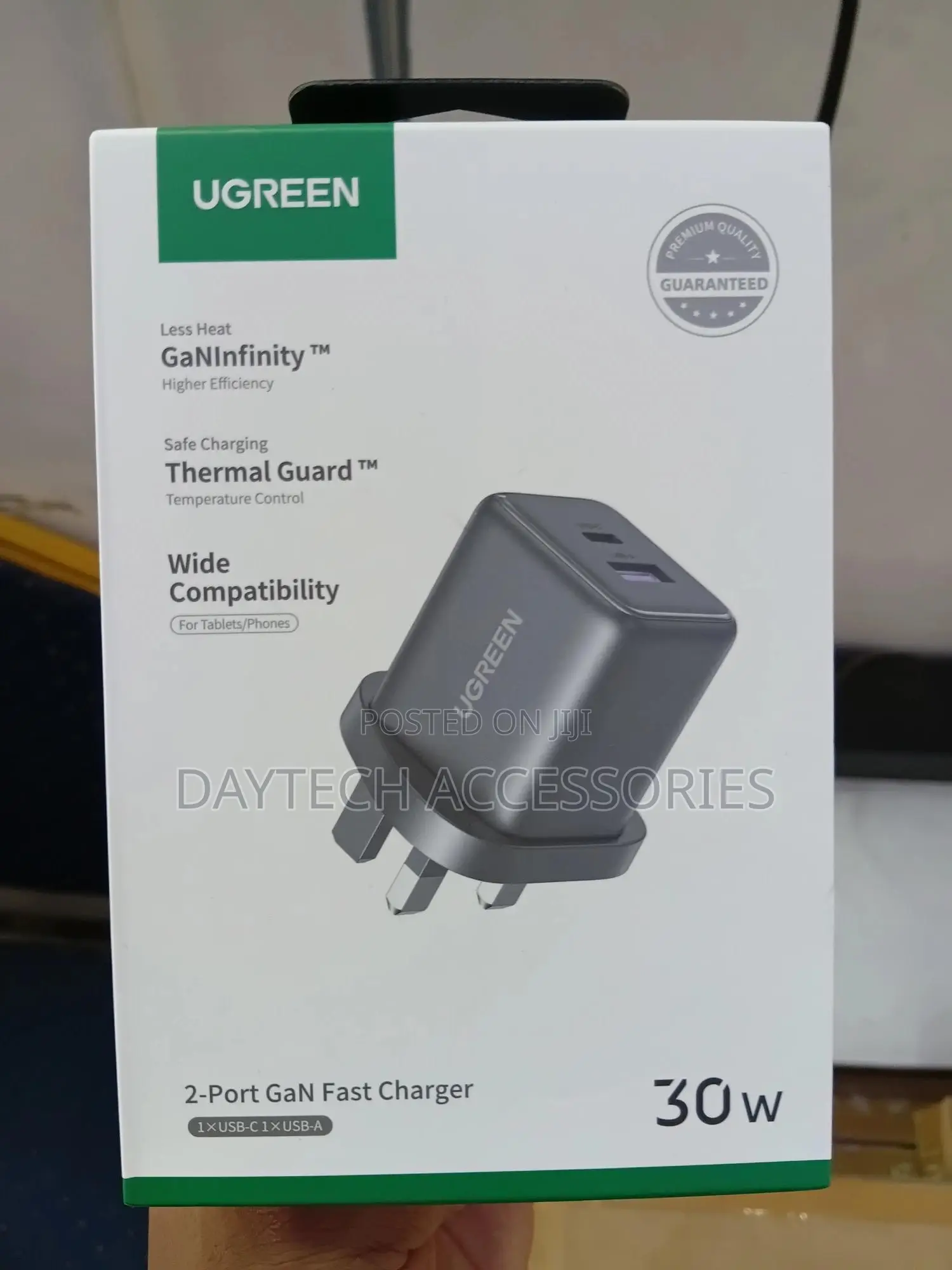 Ugreen 30w 2-Port Gan Fast Charger (Uk Plug, Space Gray) – X516