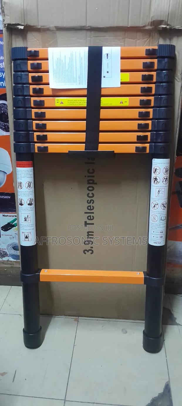3.9m Telescopic Ladder (Orange) - main view
