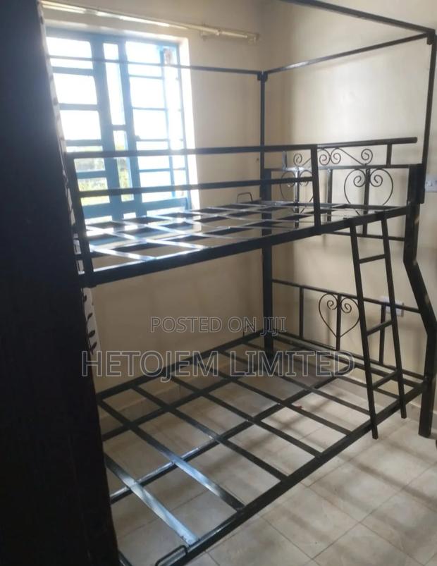 Space-Saving Double Deck Bed With Mosquito Rails – Strong Durable - main view