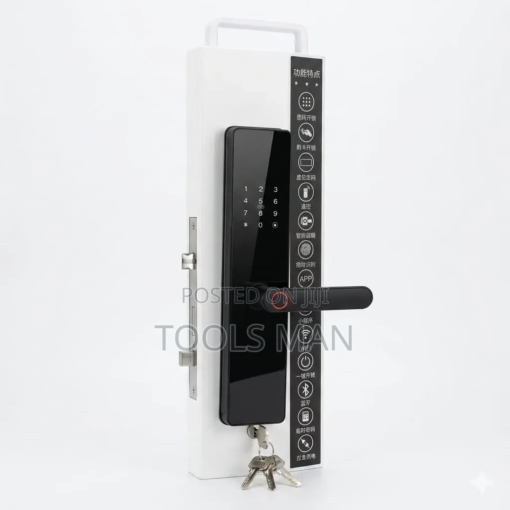 5-in-1 Smart Fingerprint Door Lock Wifi App Control.