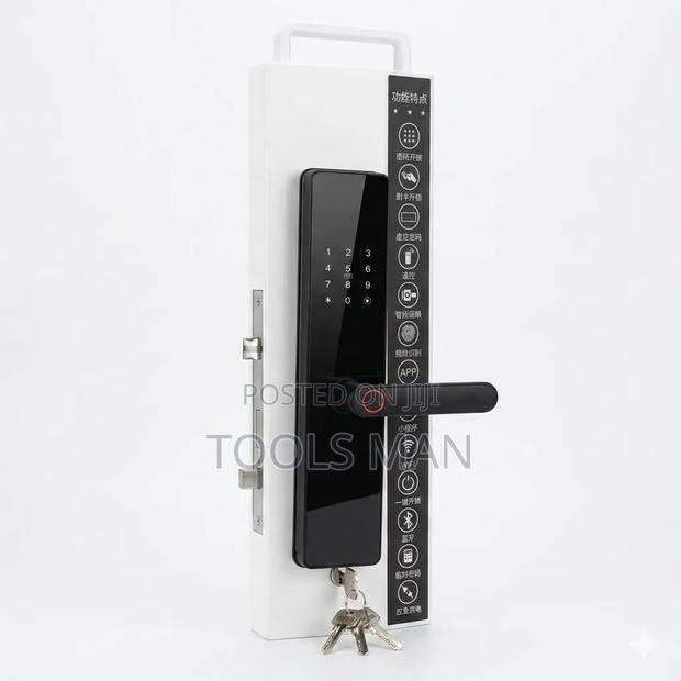 5-in-1 Smart Fingerprint Door Lock Wifi App Control.