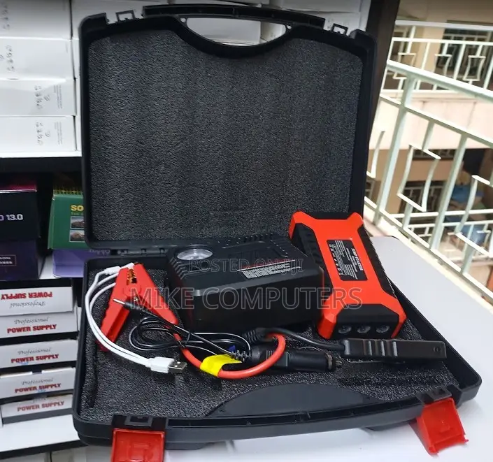 Emergency Car Jump Starter Power Bank With Built-in Tire Inflator