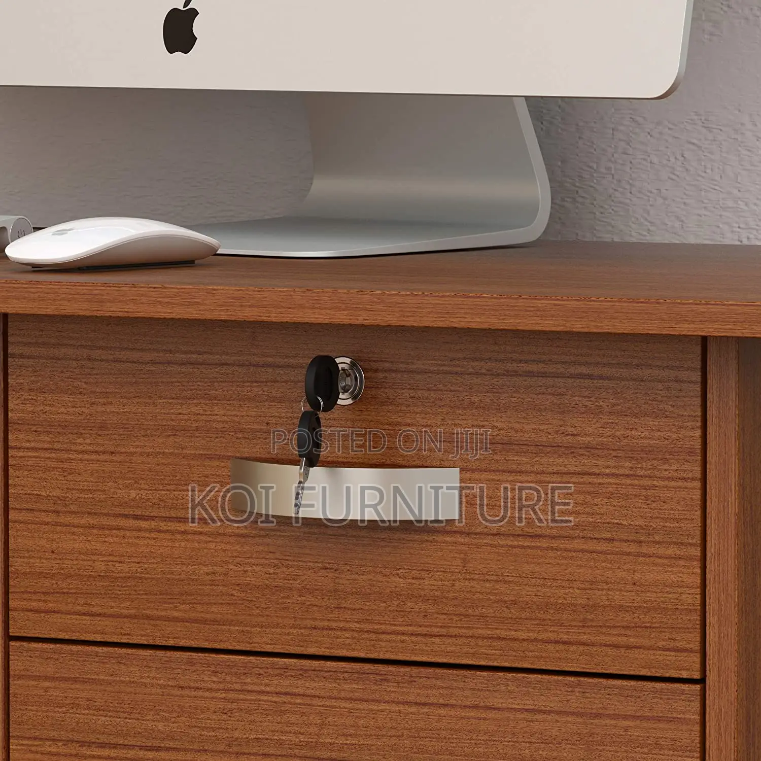 Office Desk : 1.2m Computer Desk in Modern Walnut –