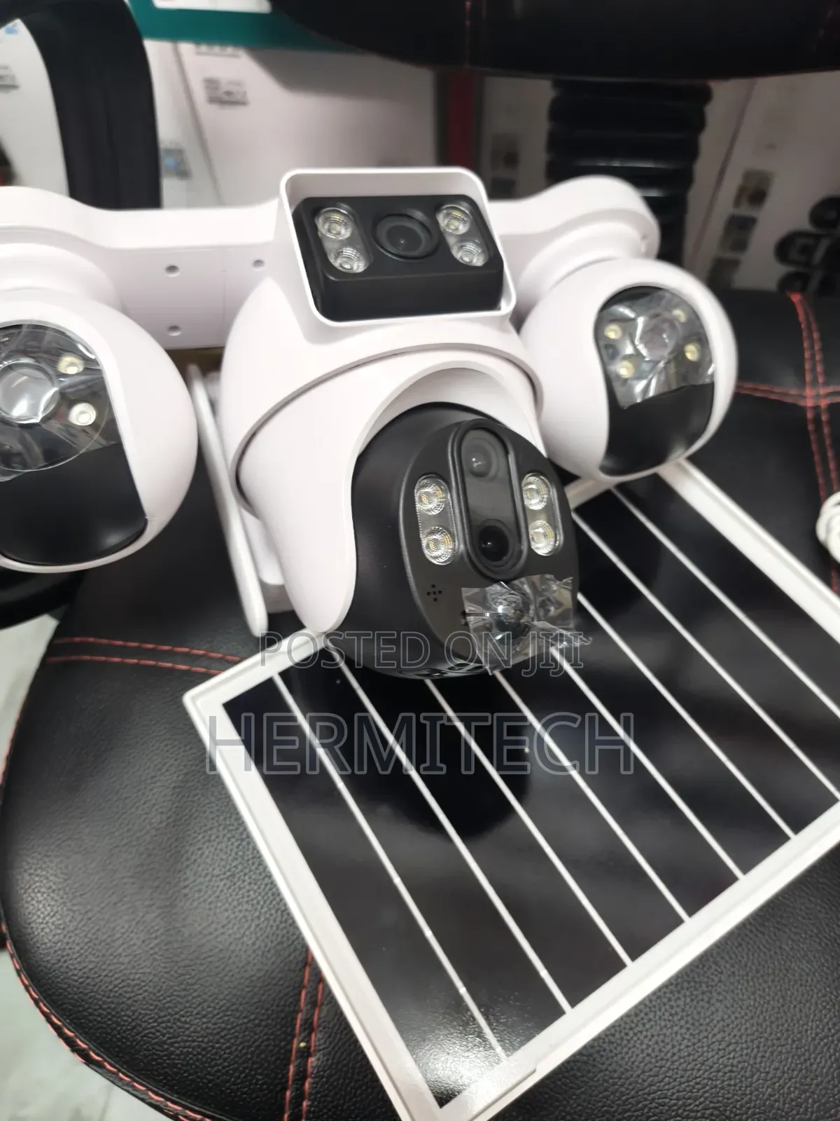 V380 PTZ Control Quad Lens 4g Solar Powered CCTV 4lens