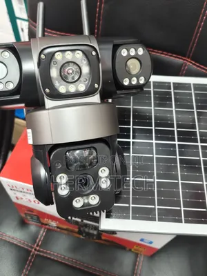Wifi Smart Pir Detection Solar Powered CCTV Triple Lens CCTV