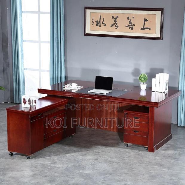 Office Desk : 1.4m Executive Office Desk With Side Extension - thumbnail 5