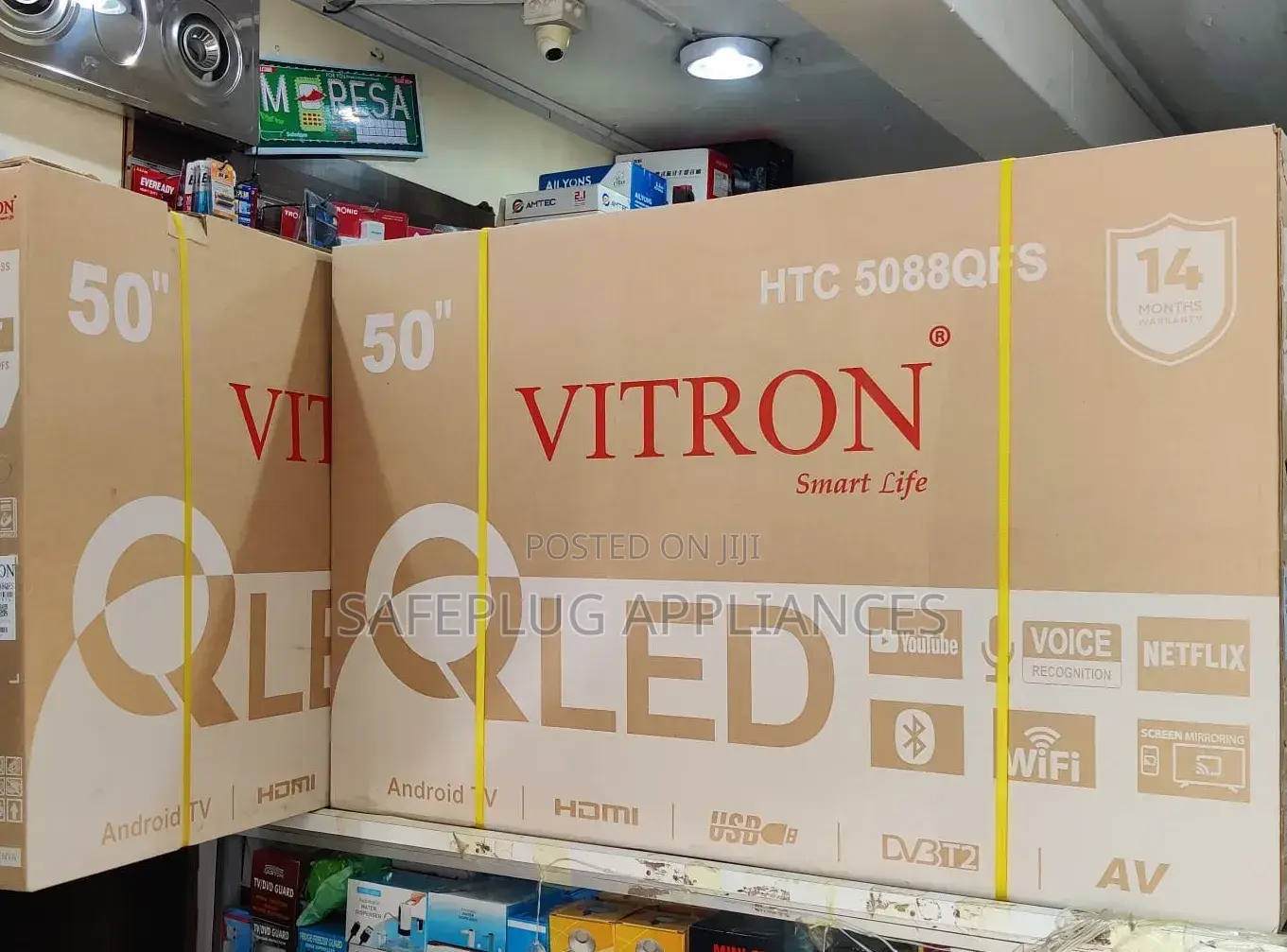 Vitron 50" Qled Smart Android Tv – Frameless Uhd, Bluetooth Enabled