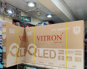 Vitron 50" Qled Smart Android Tv – Frameless Uhd, Bluetooth Enabled