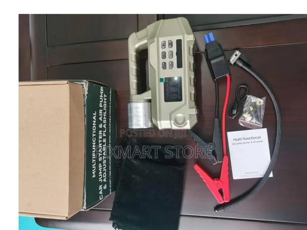 High Power Digital Jump Starter With Air Compressor Light
