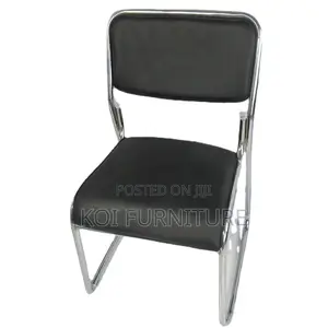 Office Chair : Chrome Visitor's Leather Office Seat