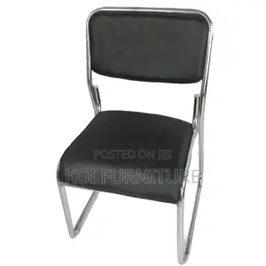 Office Chair : Chrome Visitor's Leather Office Seat