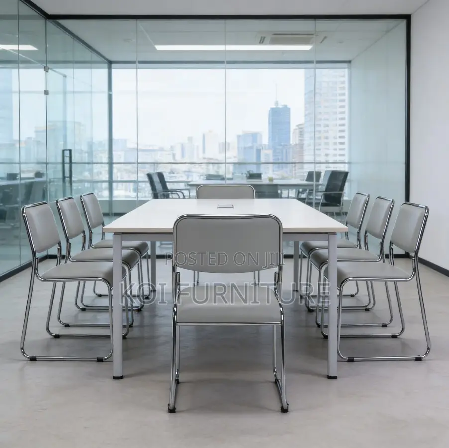 Office Chair : Chrome Visitor's Leather Office Seat