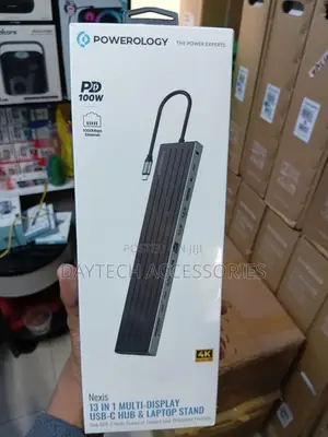 Powerology Nexis 13-in-1 Multi-Display Usb-C Hub Laptop Stand.