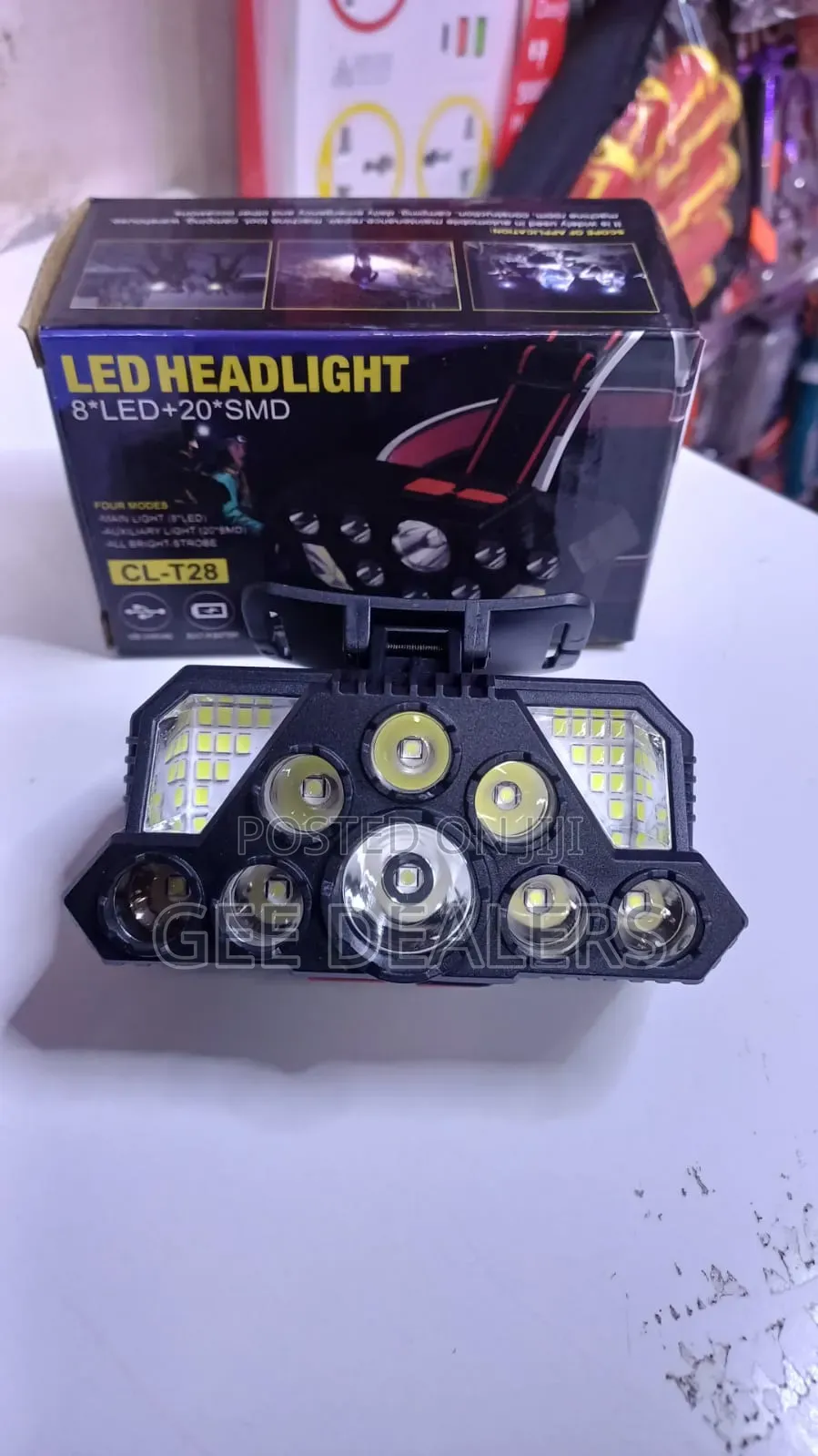 Rechargeable Headlight, Mining/Camping Headlamp With 8 Led +20 SMD