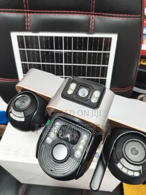 Triple Lens One Solar Panel 4g Smart Solar Powered CCTV Camera