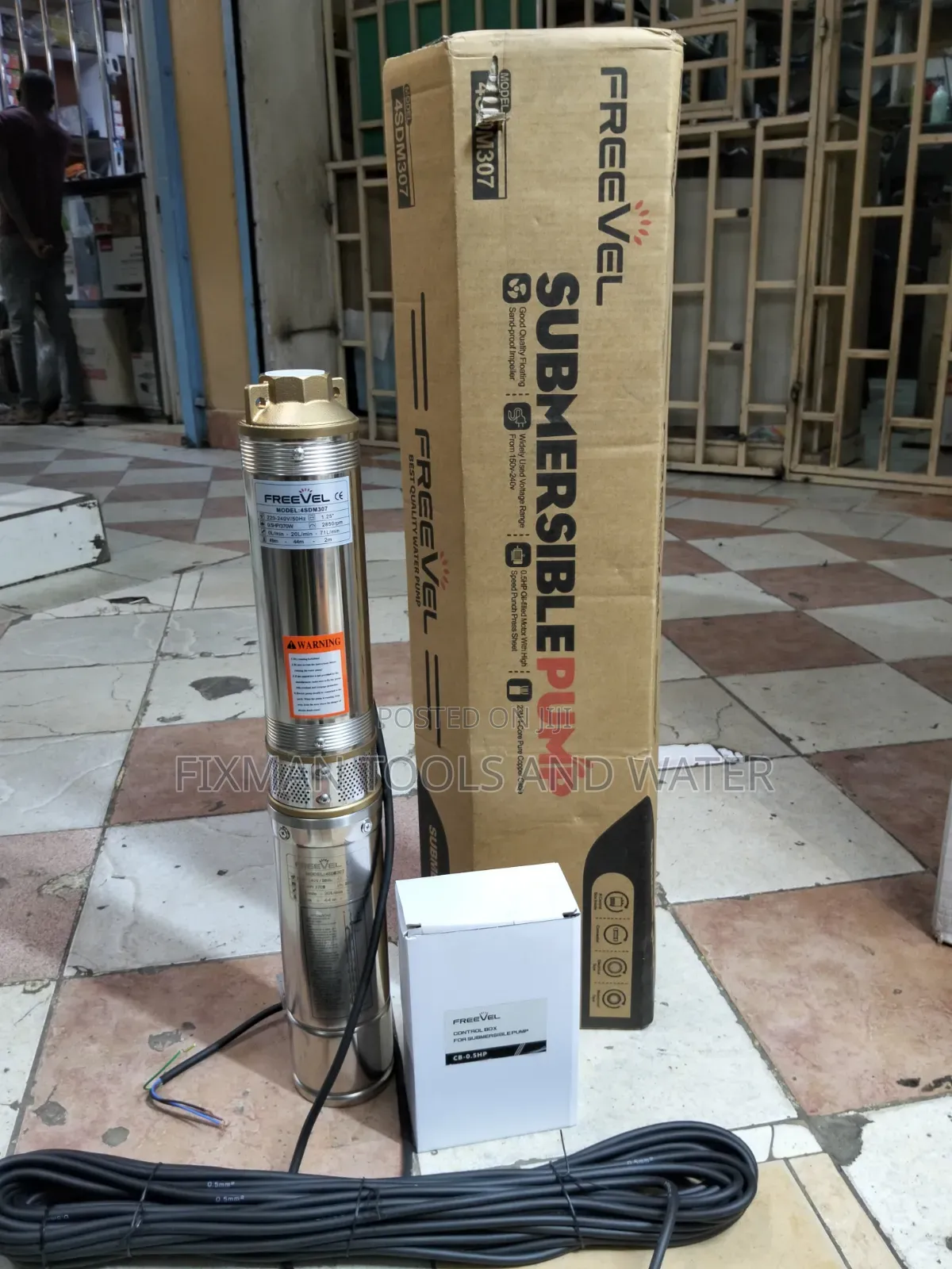 New Freevel Submersible Water Pump 0.5 Hp 49m Head All Purpose Use