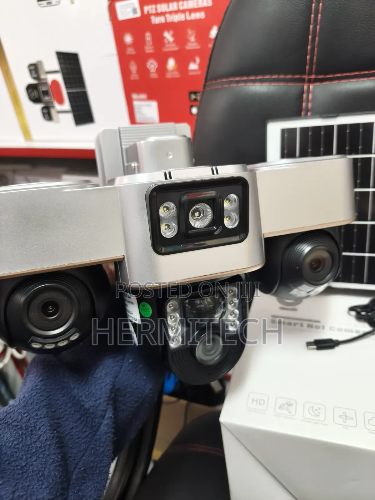 All Three PTZ Lens CCTV Solar Powered 4g Model