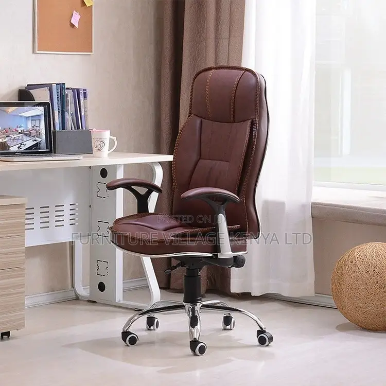 Brown Leather Manager Generic Office Chair