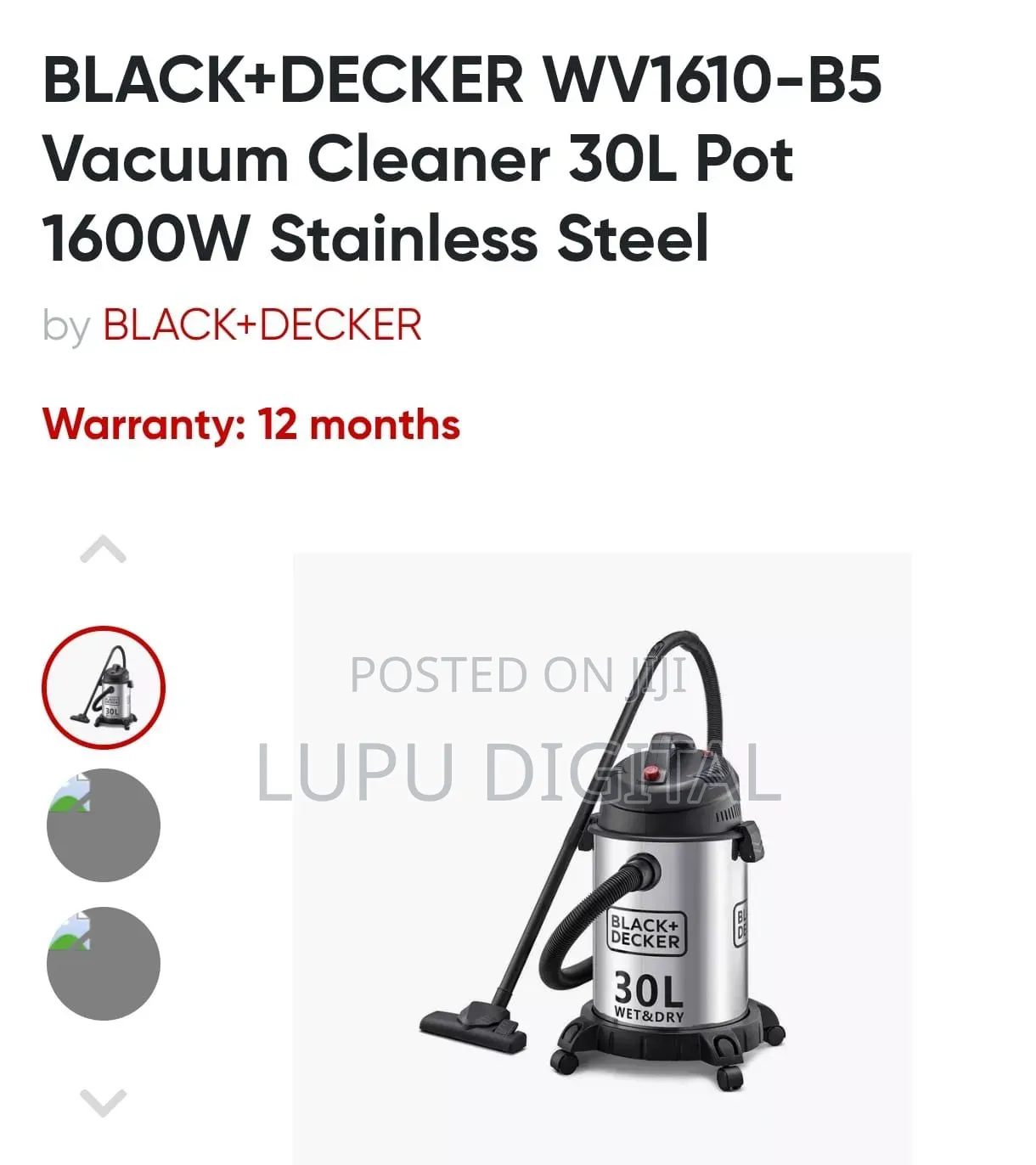 Black+Decker Vacuum Cleaner