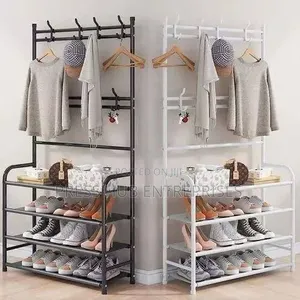 Shoe Rack and Coat Hanger.