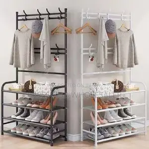 Shoe Rack and Coat Hanger.