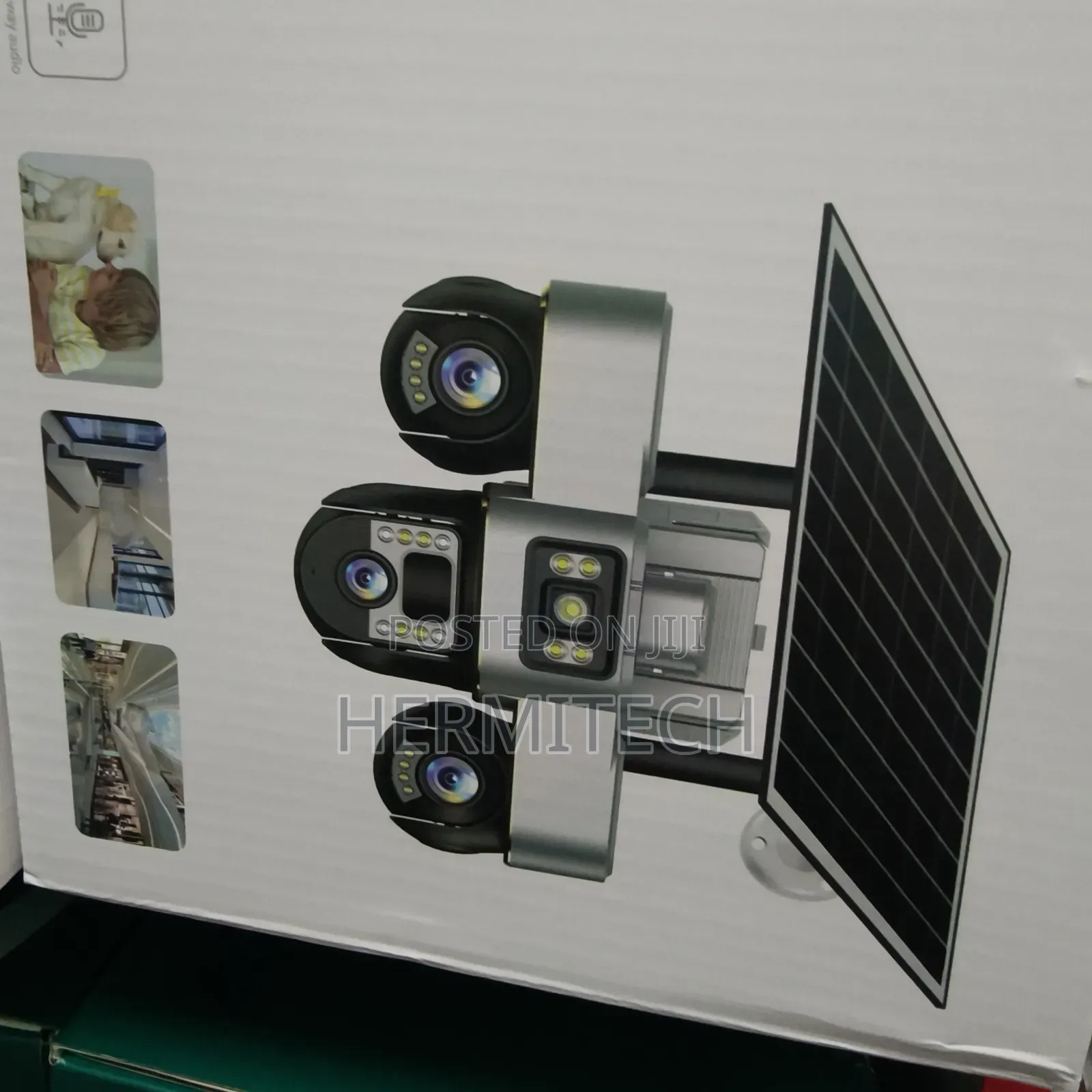 Hd Triple Lens 3-Screens 4g Smart Solar Powered CCTV for Outdoor Use