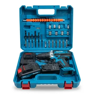Makita 26v Cordless Drill Set With 2 Batteries and Accessories.