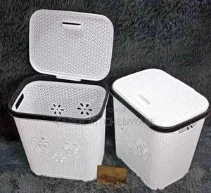 Plastic Laundry Basket With Lid/ Laundry Basket