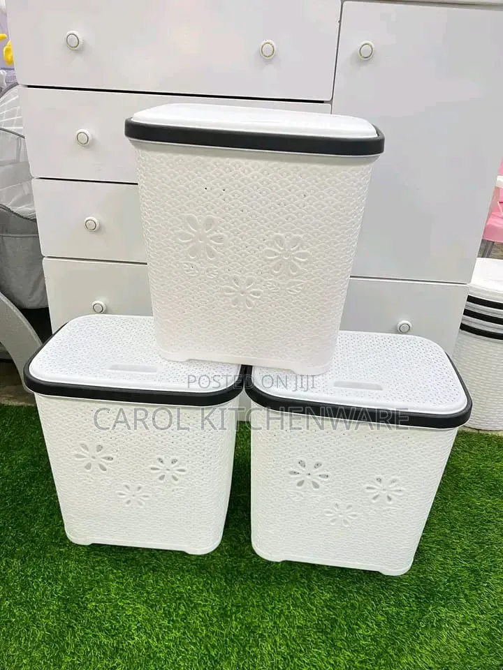 Plastic Laundry Basket With Lid/ Laundry Basket