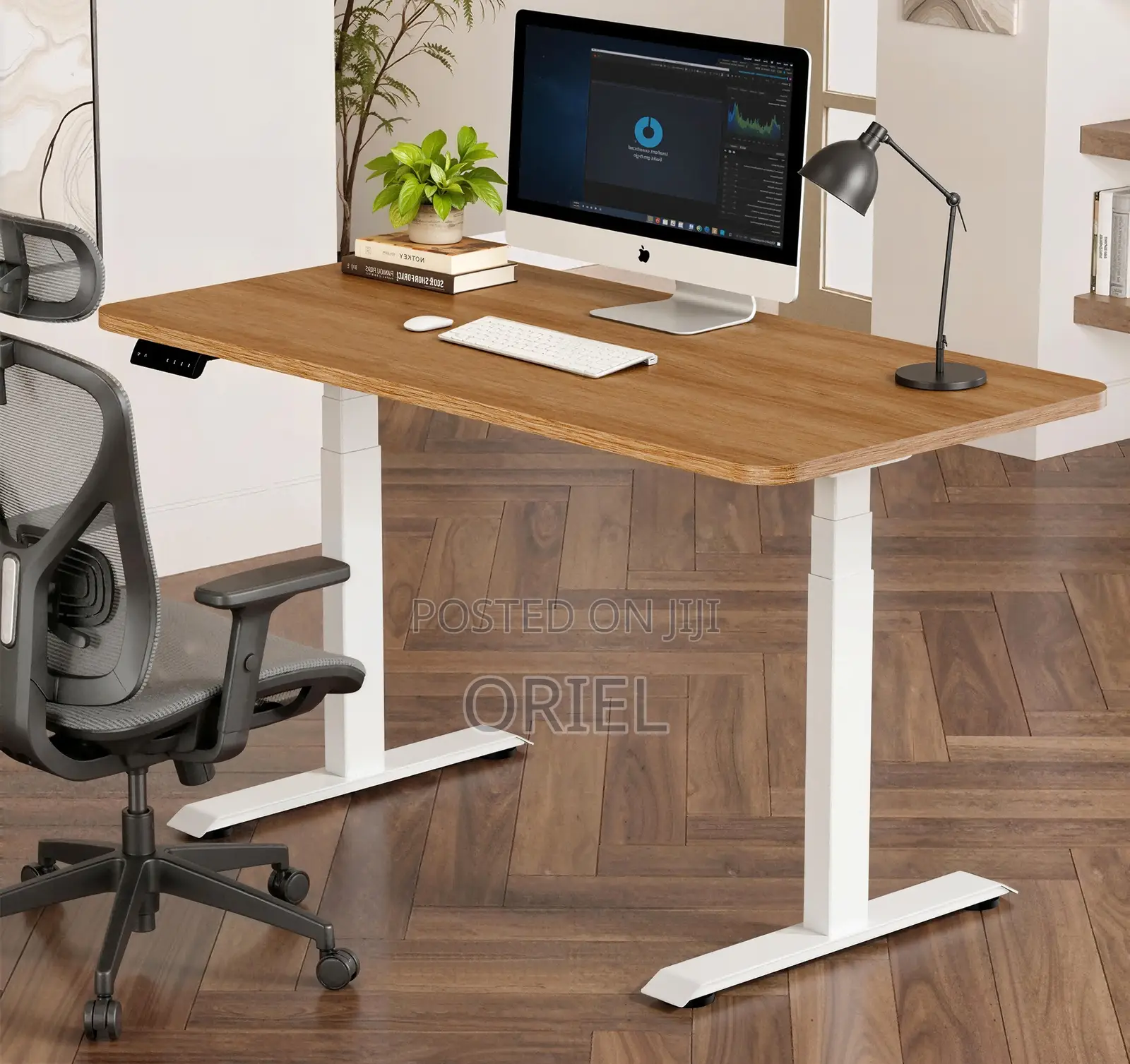Office Desk : 200cm Height Adjustable Electric Office Computer Desk