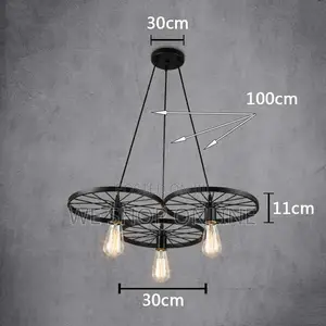 3way Wheel Pendant Light