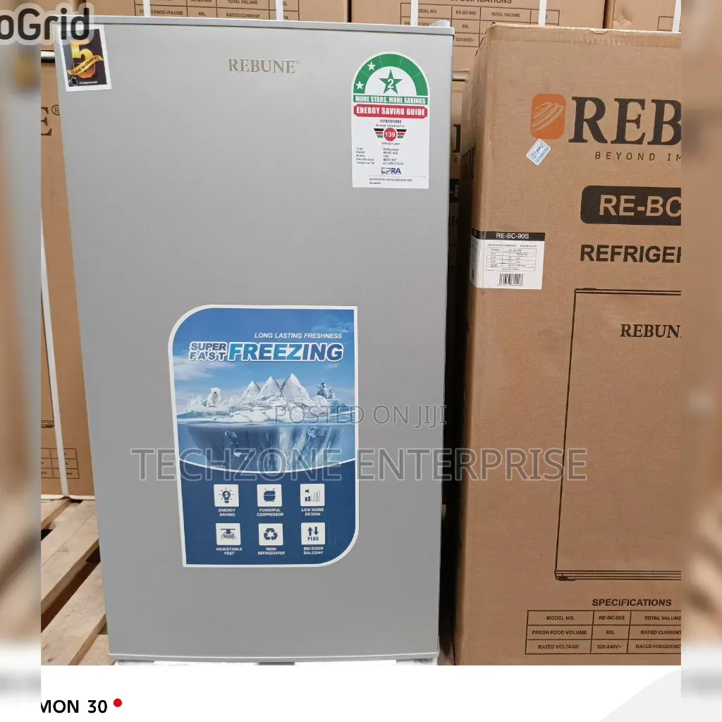 Rebune Single Door 90 Litres Refrigerator With Quiet Operation 