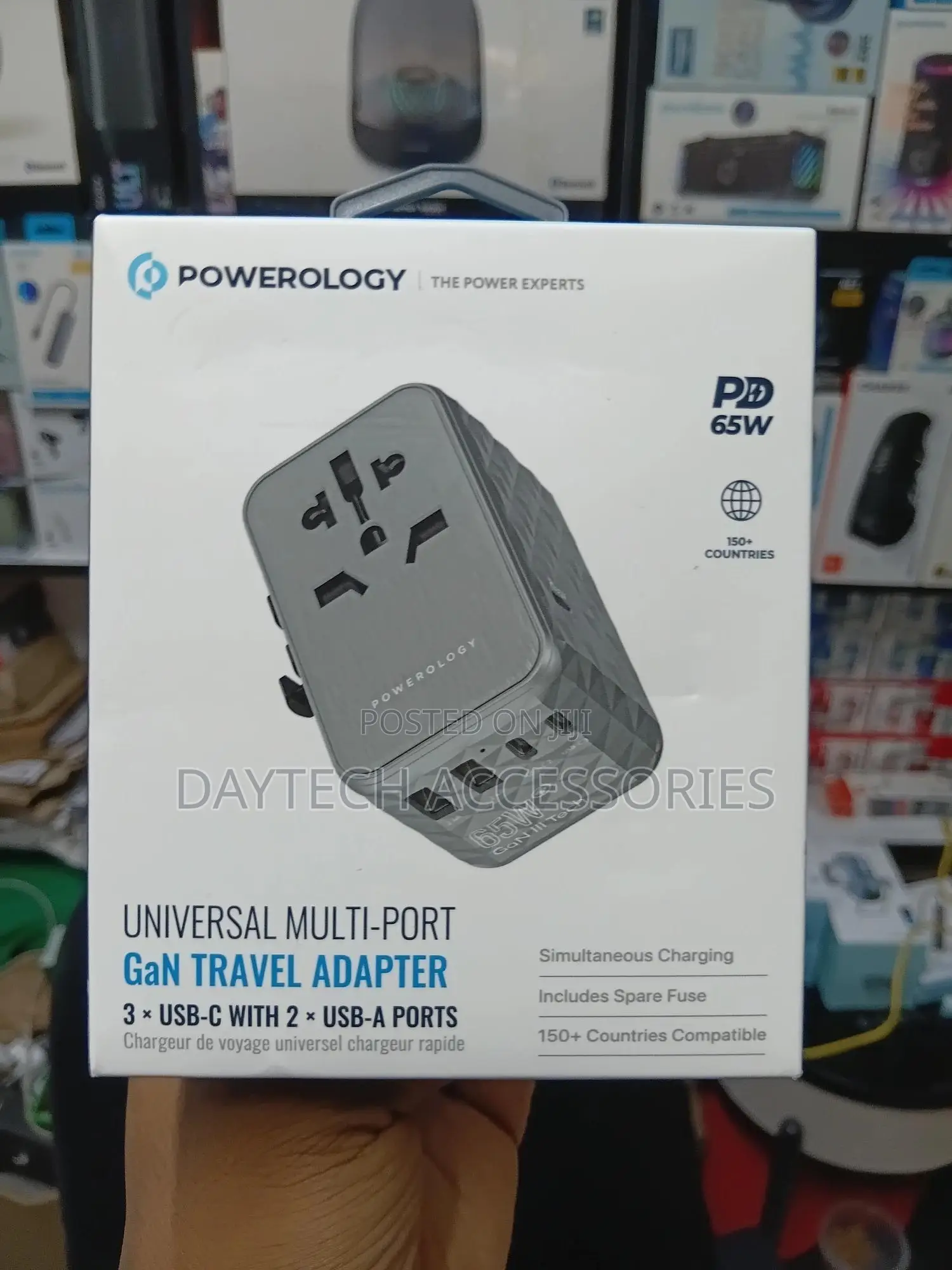 Powerology Universal Multi-Port Travel Adapter Pd 65w