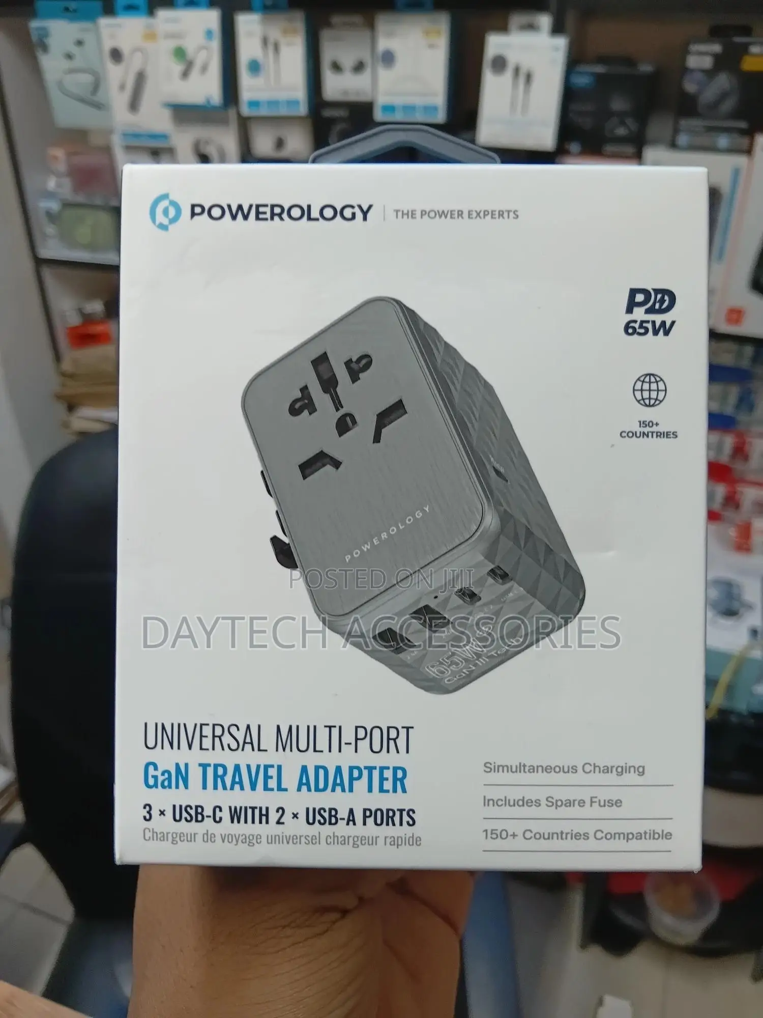 Powerology Universal Multi-Port Travel Adapter Pd 65w