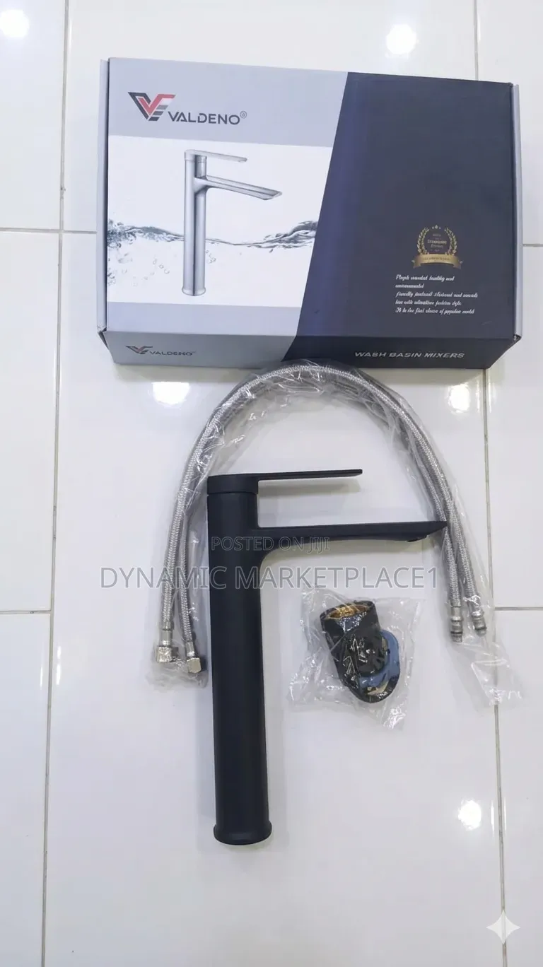 Modern Matte Black High-Basin Mixer Tap