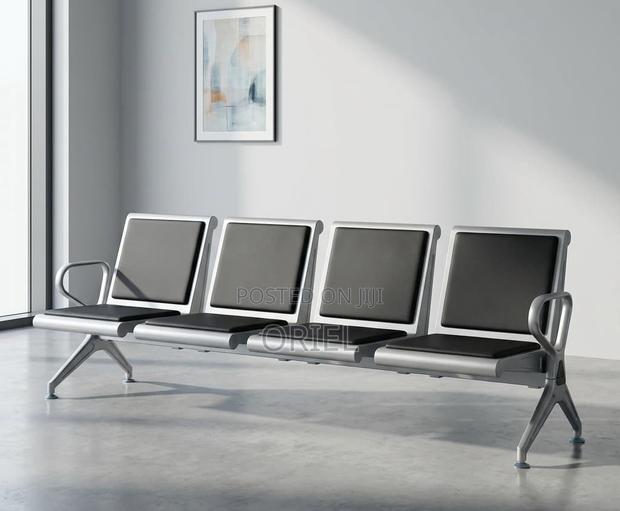 Office Bench : Heavy Duty Office Padded 4-Seater Waiting Bench