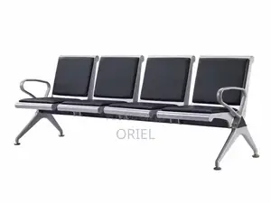 Office Bench : Heavy Duty Office Padded 4-Seater Waiting Bench