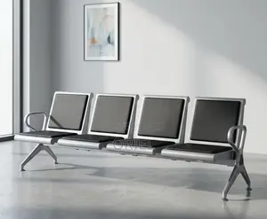 Office Bench : Heavy Duty Office Padded 4-Seater Waiting Bench