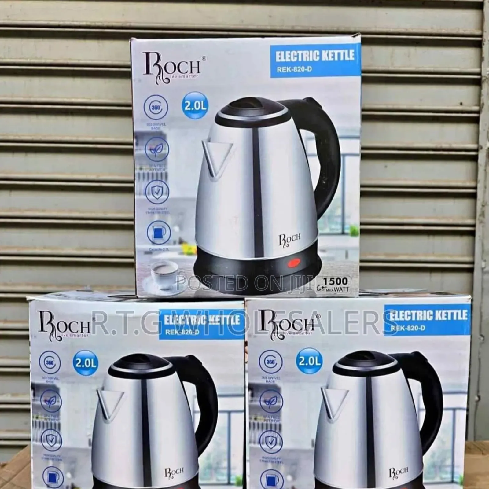 Roch 2 Litres Cordless Electric Kettle Auto Shut-Off