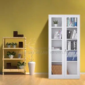 2-Swing Glass Door Metallic Document Cabinet
