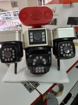 Alarm Siren Tracking Notification Quad Lens 4g Smart With Solar Power