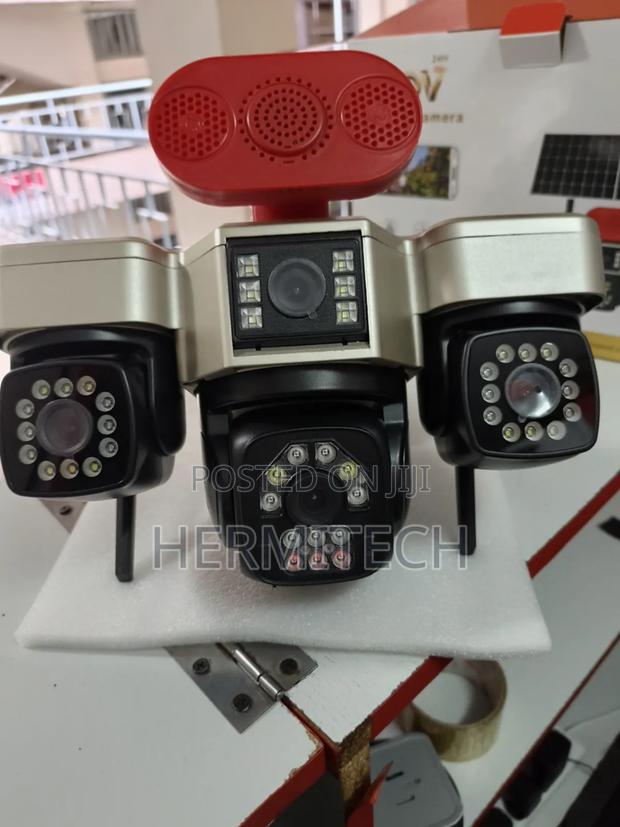 Alarm Siren Tracking Notification Quad Lens 4g Smart With Solar Power