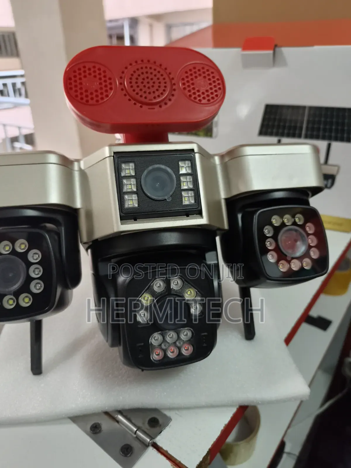 Alarm Siren Tracking Notification Quad Lens 4g Smart With Solar Power