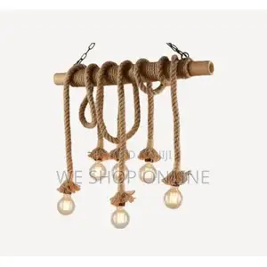 Chandelier Rope Bamboo Wood Light