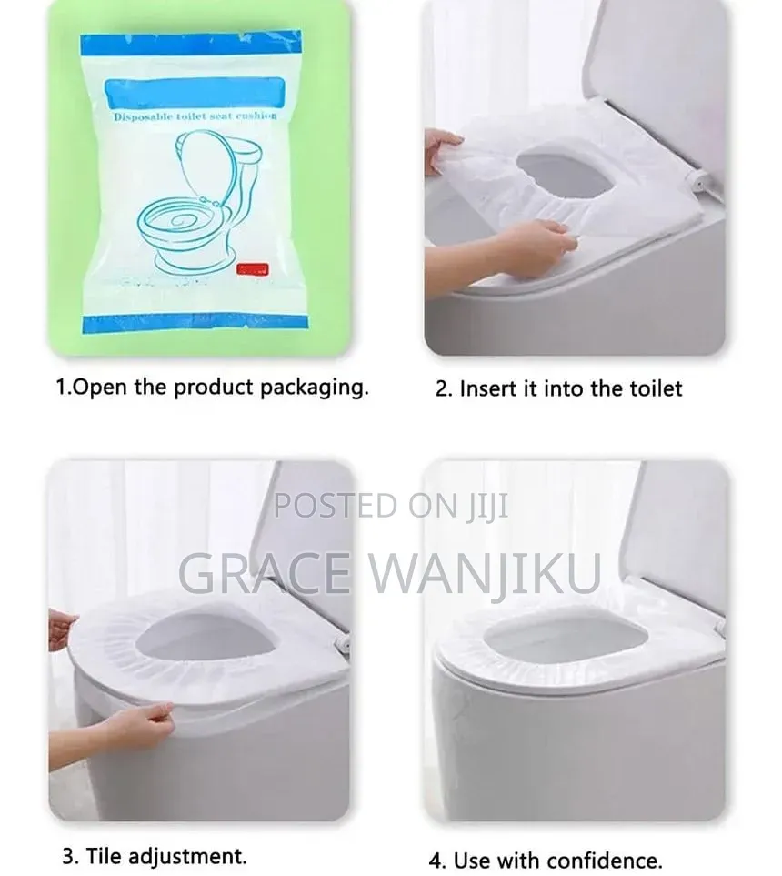 10pcs Disposable Toilet Seat Cover Wood Pulp Paper Toilets Mat