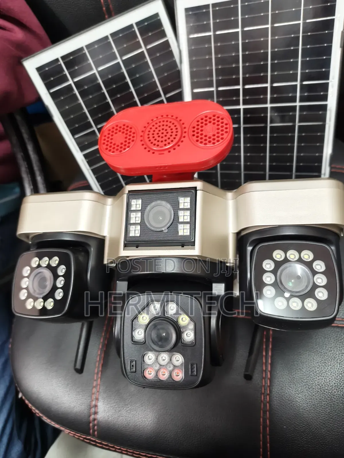 Improved Features 4lens CCTV Solar Powered 4g Smart Alarm Siren