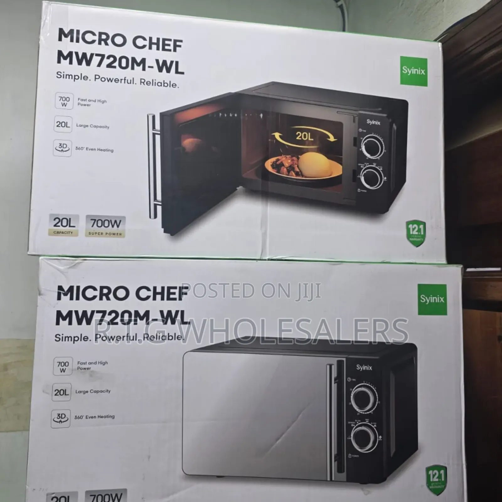 Syinix 20l Microwave 700w Manual Knob Easy Use